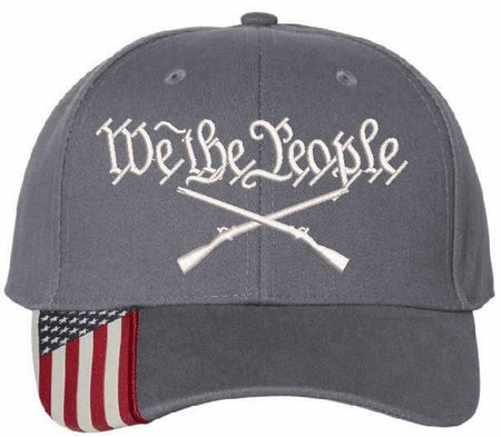 We The People Embroidered Hat 2nd Amendment USA300 Outdoor Cap w/Flag Brim - Powercall Sirens LLC