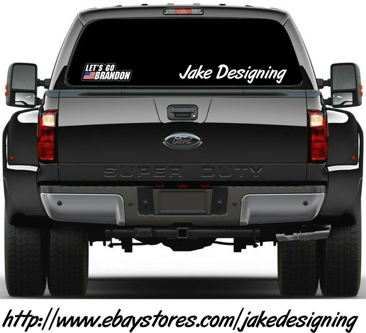 Let's Go Brandon USA Flag Sticker - Various Sizes - FU46 #FJB Anti Joe Biden - Powercall Sirens LLC