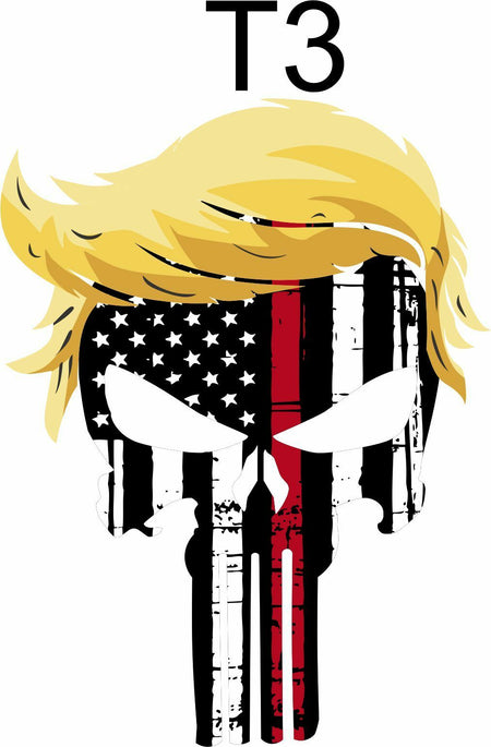 Trump Punisher with Hair Window Decal - Powercall Sirens LLC