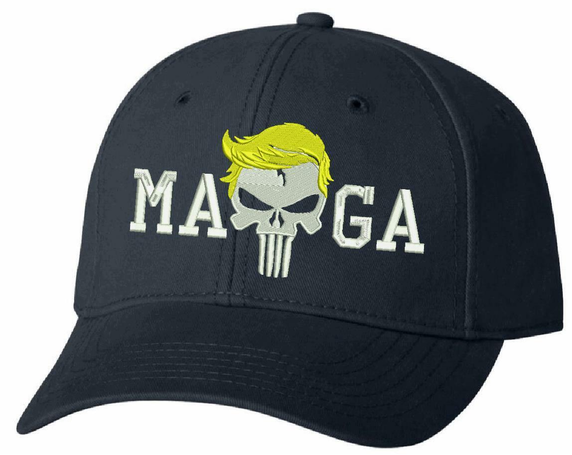 Donal Trump Hat Punisher MAGA Embroidered Flex Fit or Adjustable Hat MAGA Trump - Powercall Sirens LLC
