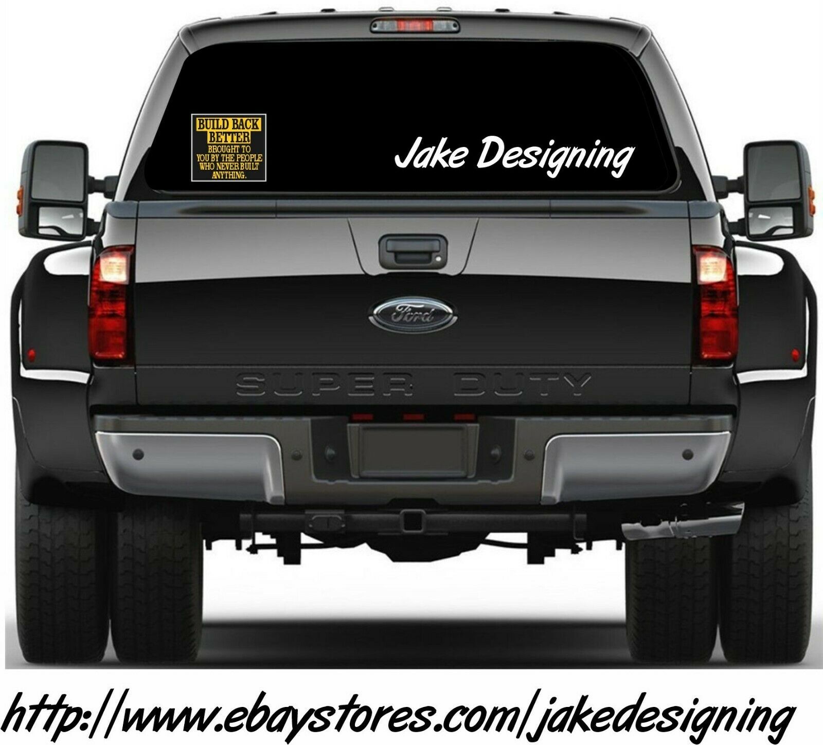 Build Back Better Sticker or Magnet Never Built Anything Political Decal/Magnet - Powercall Sirens LLC