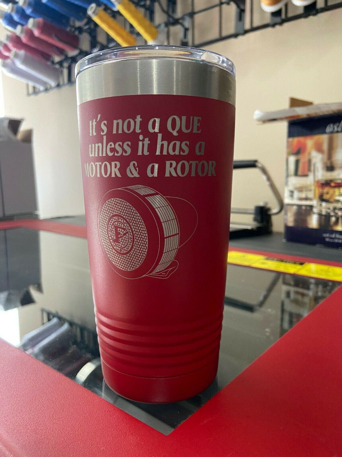 Firefighter Tumbler Engraved NOT A QUE MOTOR AND ROTOR Tumbler Choice of Colors - Powercall Sirens LLC