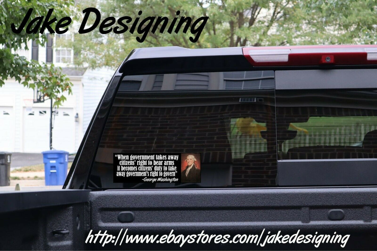 George Washington Right to Govern 8.8" x 3" bumper Decal - Powercall Sirens LLC