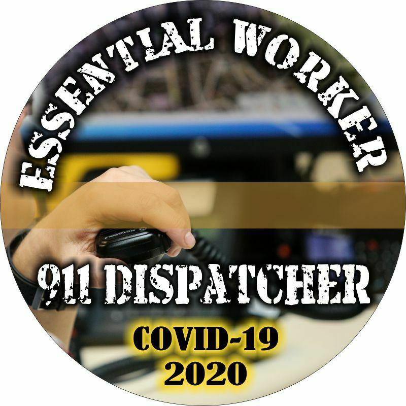 Essential Worker Sticker - 9-11 Dispatcher Window Decal - Various Sizes - Powercall Sirens LLC