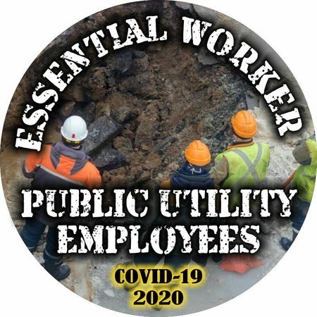 Essential Worker Sticker - Public Utility Worker Window Decal - Various Sizes - Powercall Sirens LLC