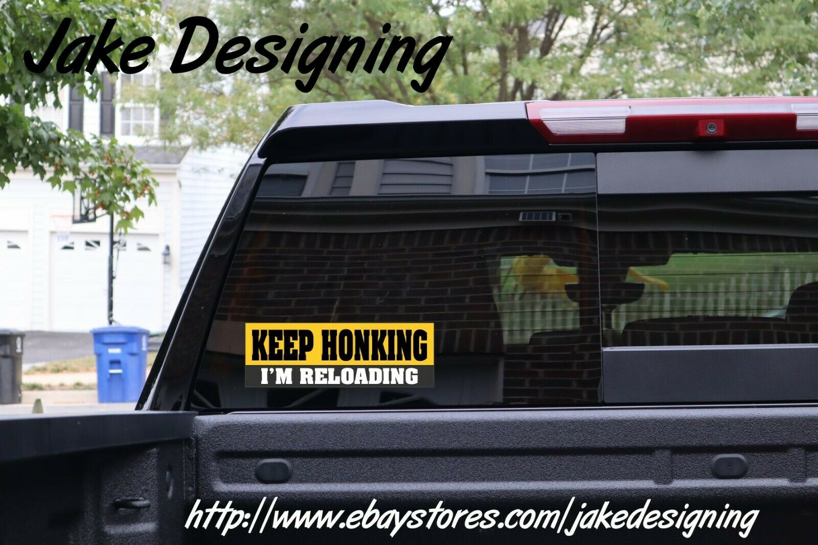 2nd Amendment Bumper Sticker - Keep Honking I'm reloading 8.8" x 3" bumper Decal - Powercall Sirens LLC