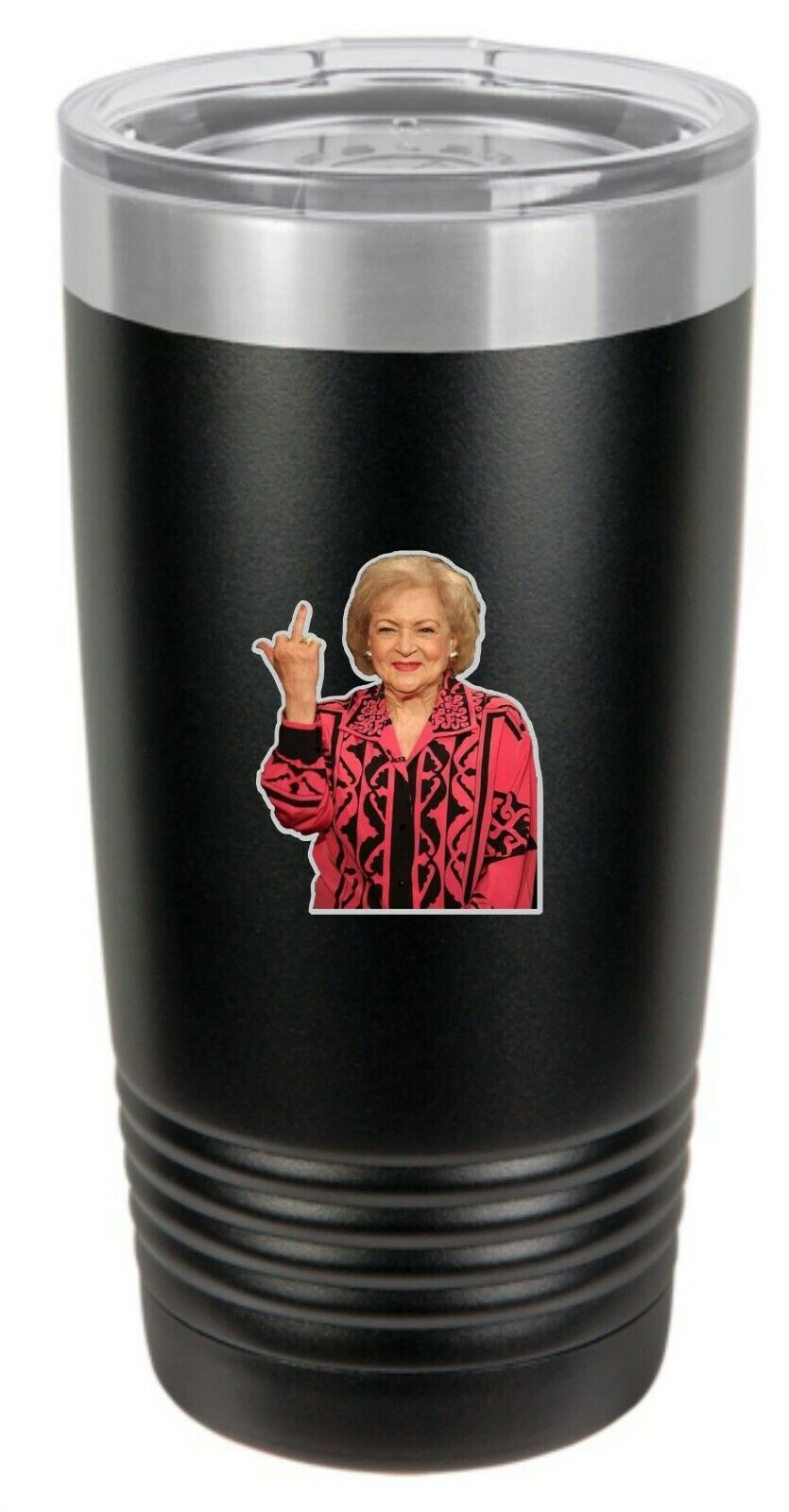 Betty White Middle Finger Decal(s) 5 Pack - Powercall Sirens LLC