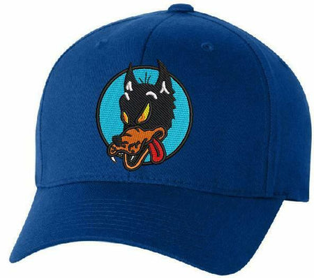 Grateful Dead Wolf Embroidered Flexfit Ball Cap Black, Navy or Olive - Var. Size - Powercall Sirens LLC