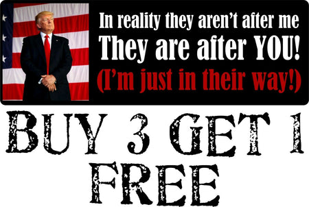 Trump In Reality In Their Way Bumper Sticker 8.8" x 3" Sticker Buy 3 get 1 FREE - Powercall Sirens LLC