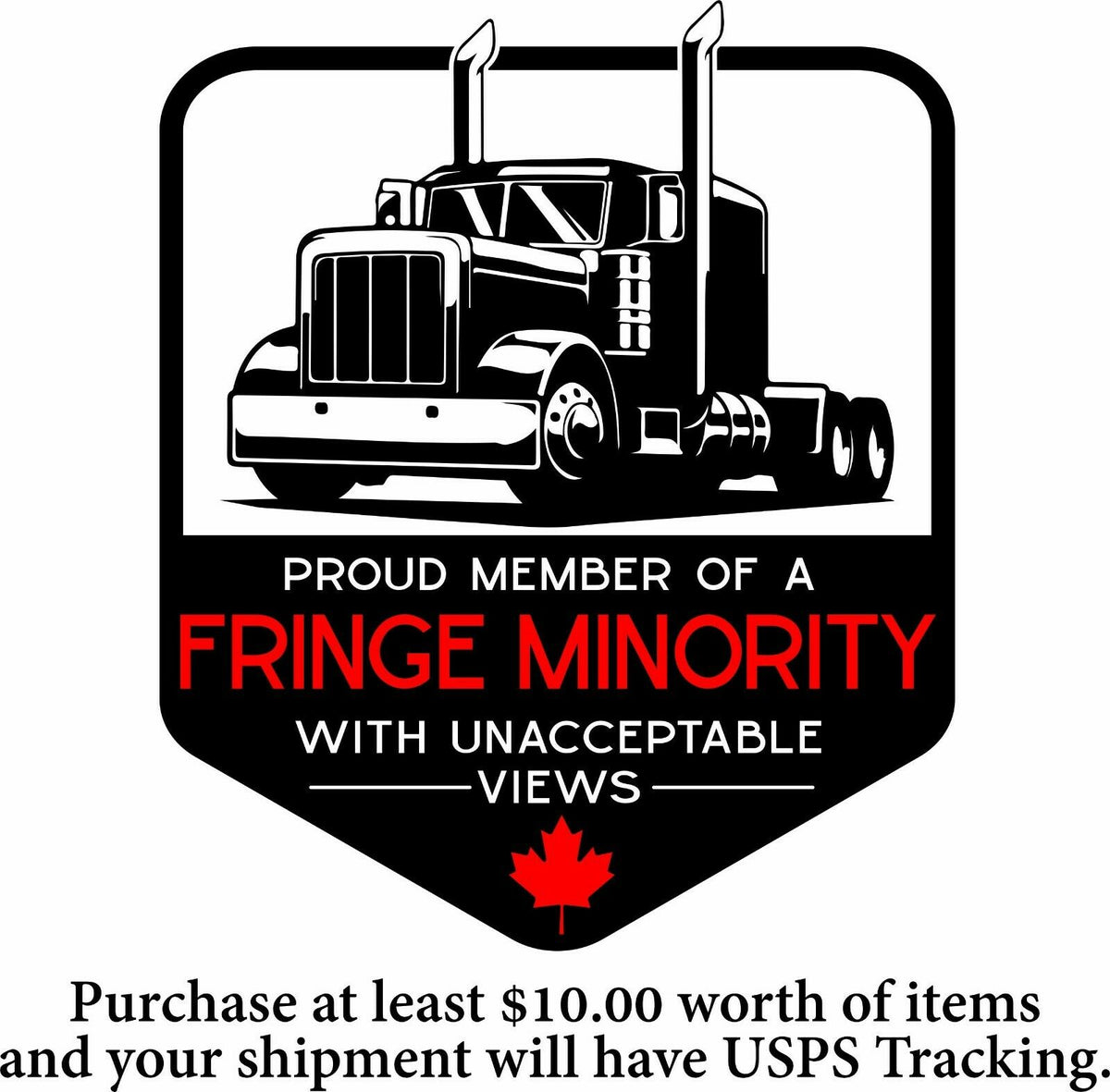 Fringe Minority Proud Member Window/Hardhat Decal or Magnet - Various Sizes - Powercall Sirens LLC