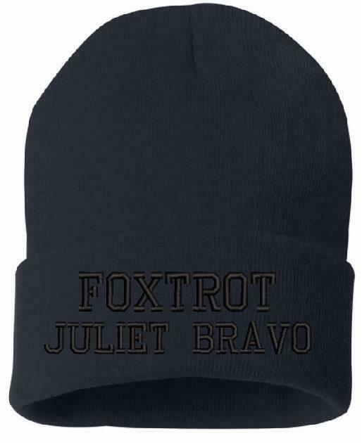 Foxtrot Juliet Bravo FJB Anti Biden Winter Hat - Beanie or Cuff Black or Navy - Powercall Sirens LLC