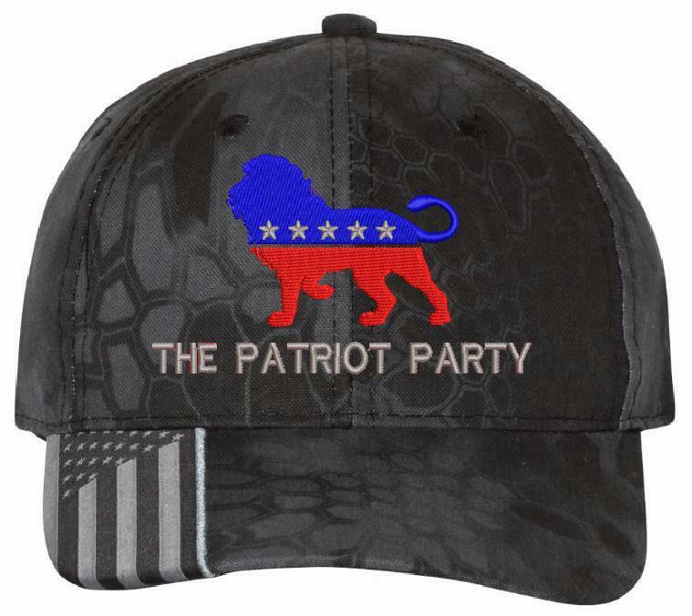 The Patriot Party Hat - Embroidered USA-300 / Mossy Adjustable Hat TRUMP 2024