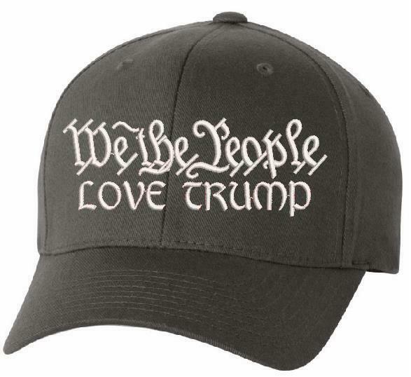 We The People "LOVE TRUMP" Flex Fit 6277 Embroidered Low Profile Ball Cap - Powercall Sirens LLC