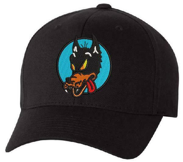 Grateful Dead Wolf Embroidered Flexfit Ball Cap Black, Navy or Olive - Var. Size - Powercall Sirens LLC