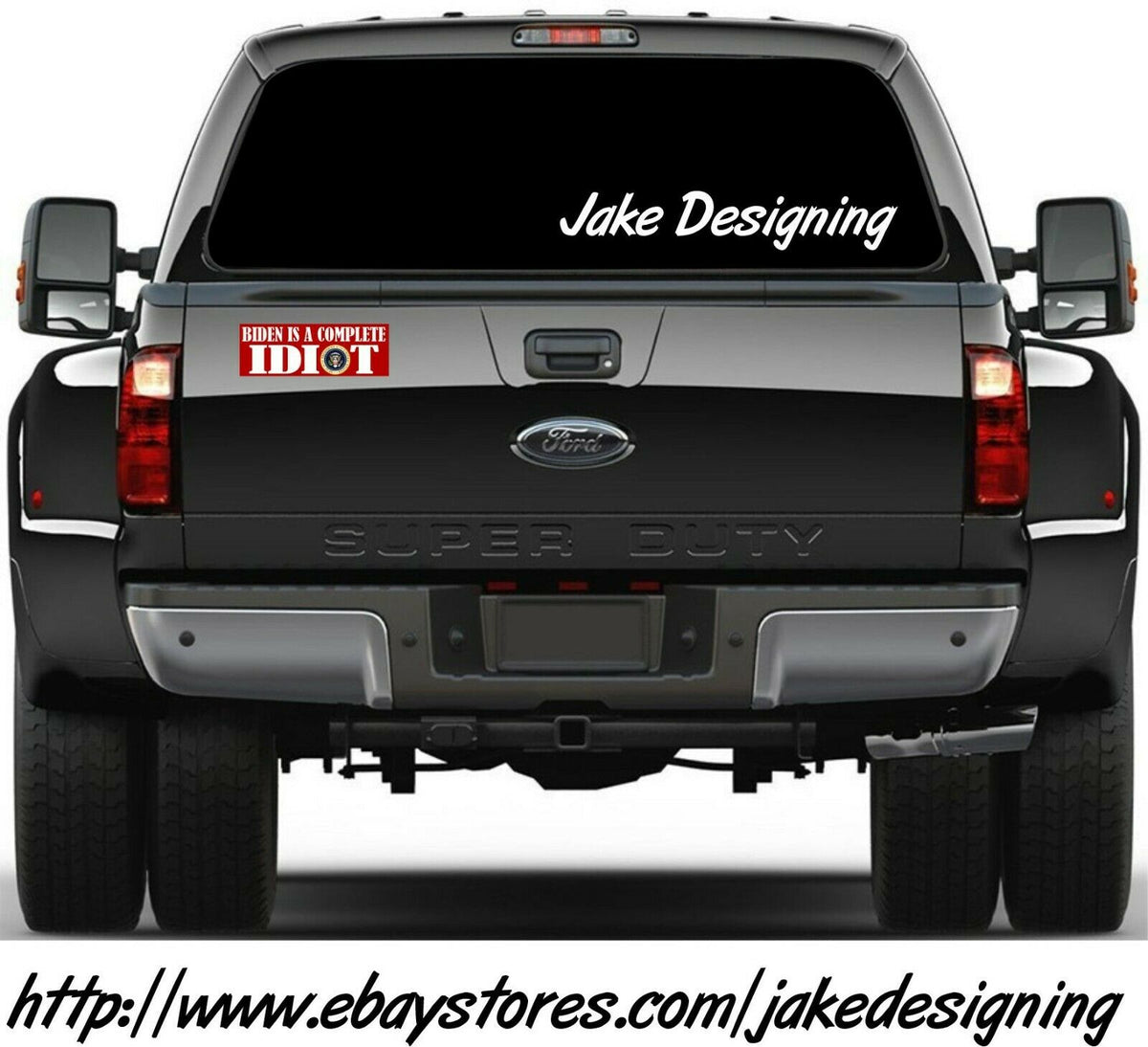 Anti Joe Biden AUTO MAGNET "BIDEN IS A COMPLETE IDIOT" Seal 8.6" x 3" MAGNET - Powercall Sirens LLC