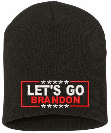 Let's Go Brandon Embroidered Winter Hat-Cuff or Beanie Style FU46 FJB Trump 2024 - Powercall Sirens LLC