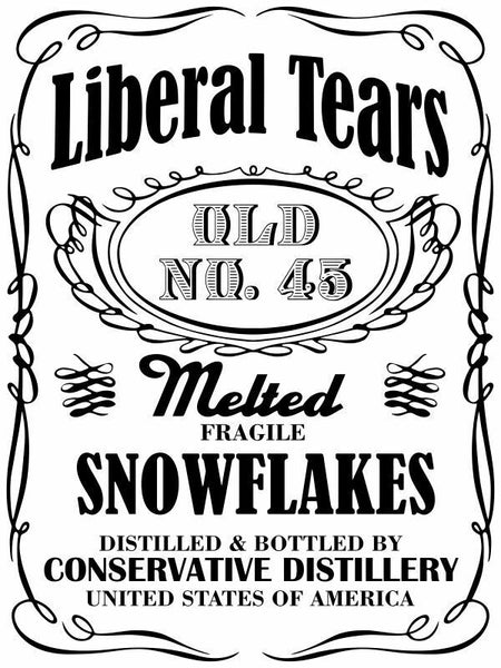 Donald Trump Liberal Tears Snowflake Window Decal - Various Sizes - Powercall Sirens LLC