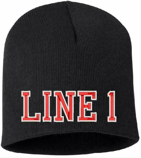 Custom Firefighter Winter Hat - Embroidered Firefighter Knit Hat Beanie or Cuff - Powercall Sirens LLC