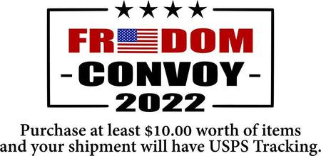 Freedom Convoy 2022 Flag Decal Window or Hardhat Decal - Various Sizes - Powercall Sirens LLC