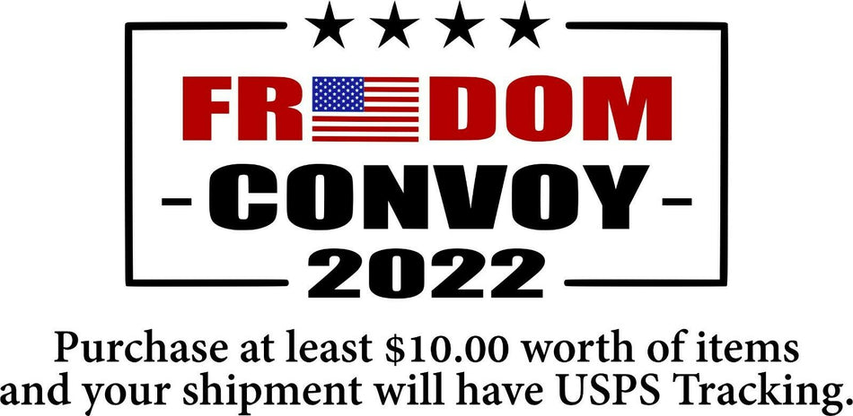 Freedom Convoy 2022 Flag Decal Window or Hardhat Decal - Various Sizes - Powercall Sirens LLC