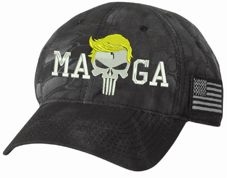 Donal Trump Hat Punisher MAGA Embroidered Flex Fit or Adjustable Hat MAGA Trump - Powercall Sirens LLC