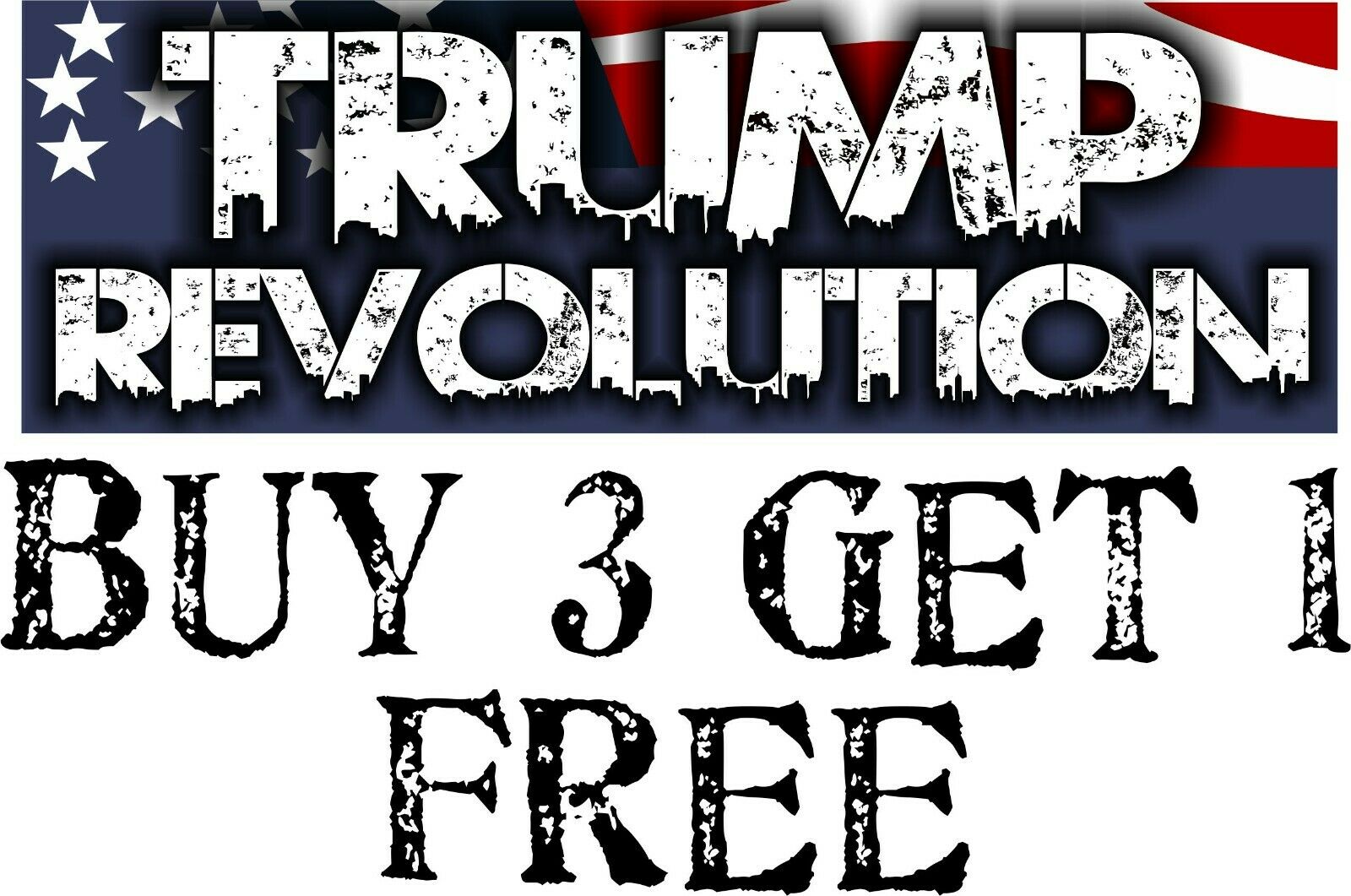 Trump Revolution Bumper Sticker 8.7" x 3" Trump Pence Decal REVOLUTION - Powercall Sirens LLC