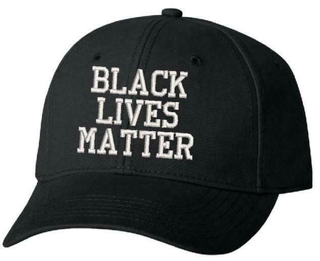 Black Lives Matter Embroidered Hat - AH-30 Adjustable or USA-300 Flag Hat - Powercall Sirens LLC