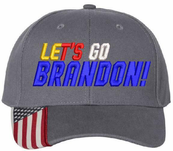 Let's Go Brandon Racing Stripes Embroidered Adjustable USA300 Hat, FJB JOE BIDEN - Powercall Sirens LLC