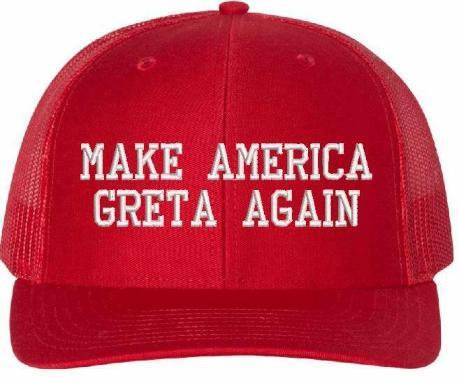 MAKE AMERICA GRETA AGAIN Flex Fit 6533 Mesh Back Embroidered Hat - Powercall Sirens LLC