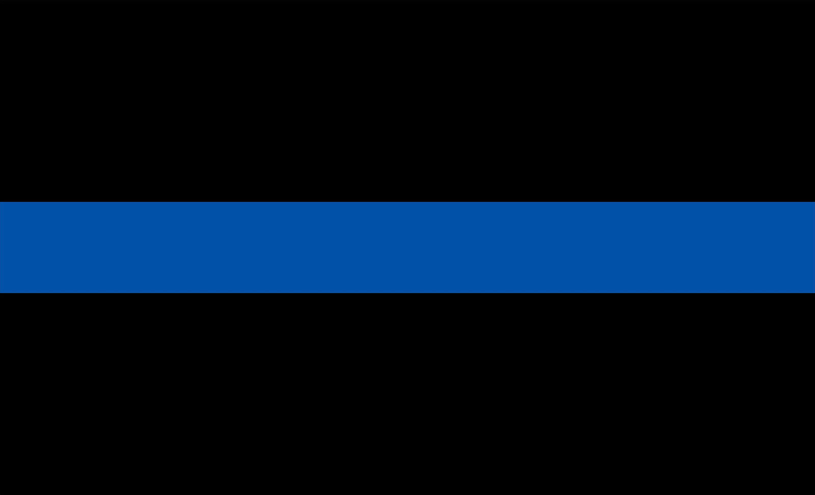 Thin Blue Line Decal Reflective 5"x3" Blue stripe Police LEO Officer Set of 2 - Powercall Sirens LLC