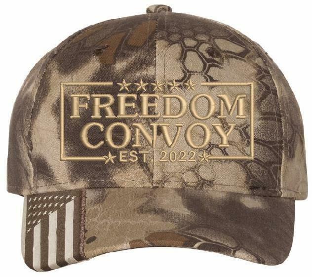 Freedom Convoy 2022 Embroidered Hat - USA300 Style Adjustable Hats - Various - Powercall Sirens LLC