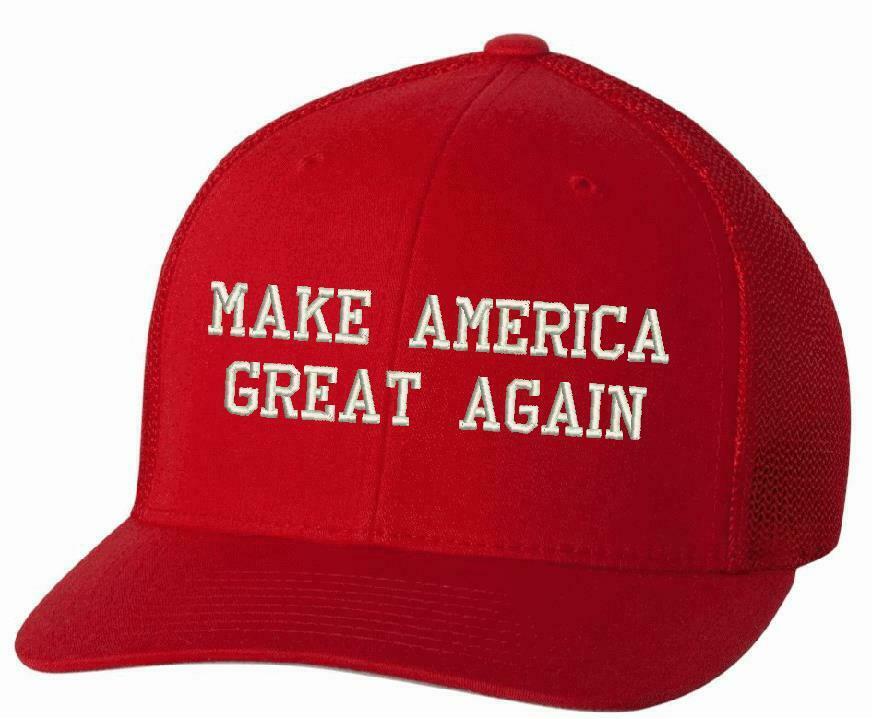 Make America Great Again Flex Fit Red 6511 Mesh Back Donald Trump Hat - MAGA - Powercall Sirens LLC