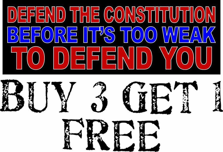 Defend the Constitution Before It Is Too Weak Sticker - Powercall Sirens LLC