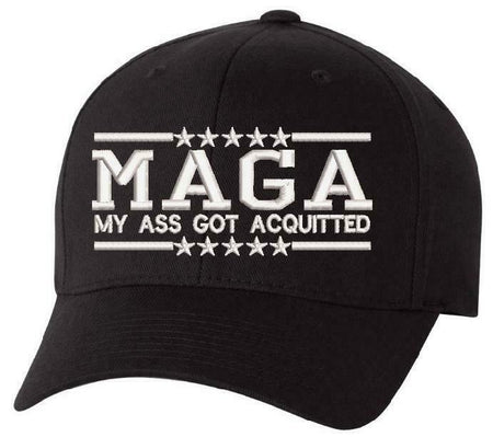 Trump Hat - MAGA My Ass Got Acquitted Embroidered Flex Fit Ball Cap MAGA TRUMP - Powercall Sirens LLC
