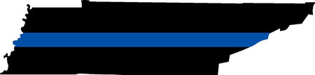 Thin Blue Line State of Tennessee Decal-2"x.5" REFLECTIVE Mini License Decal - Powercall Sirens LLC