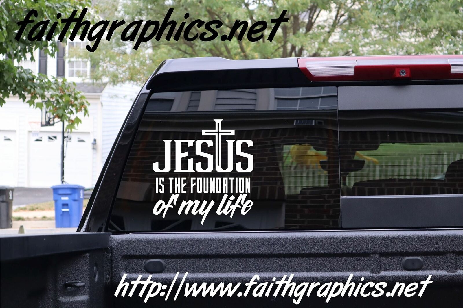 Jesus is the Foundation Window DecalThese faith based decals are all die cut. Th - Powercall Sirens LLC