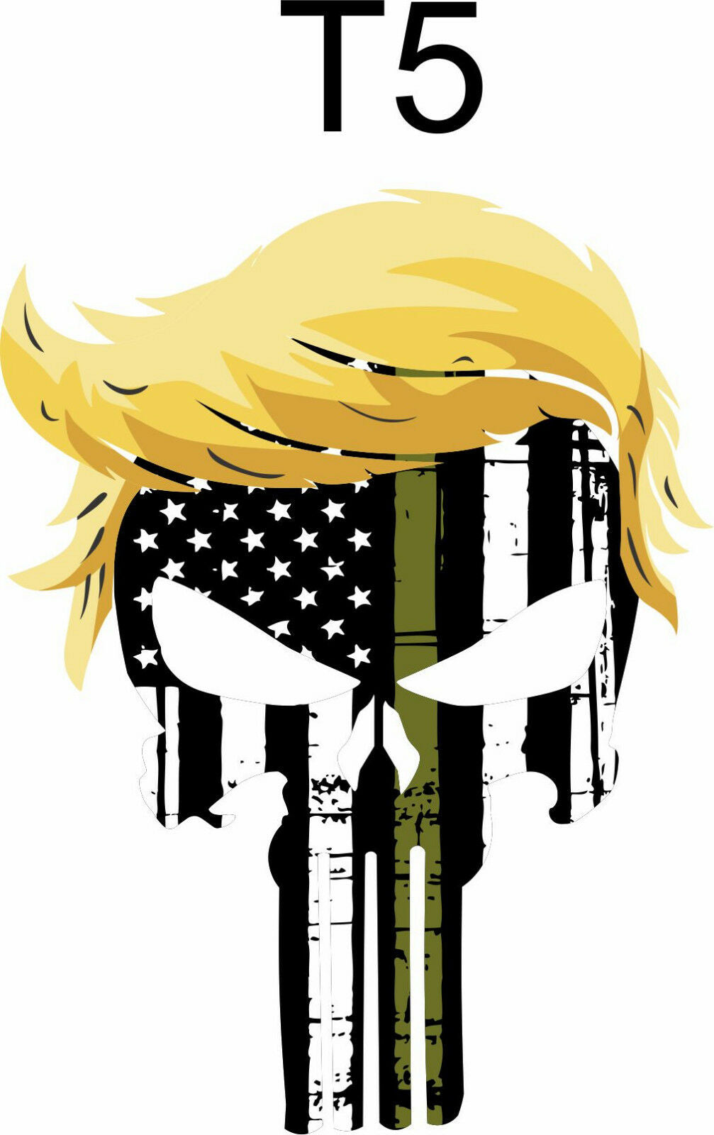 Trump Punisher with Hair Window Decal - Powercall Sirens LLC