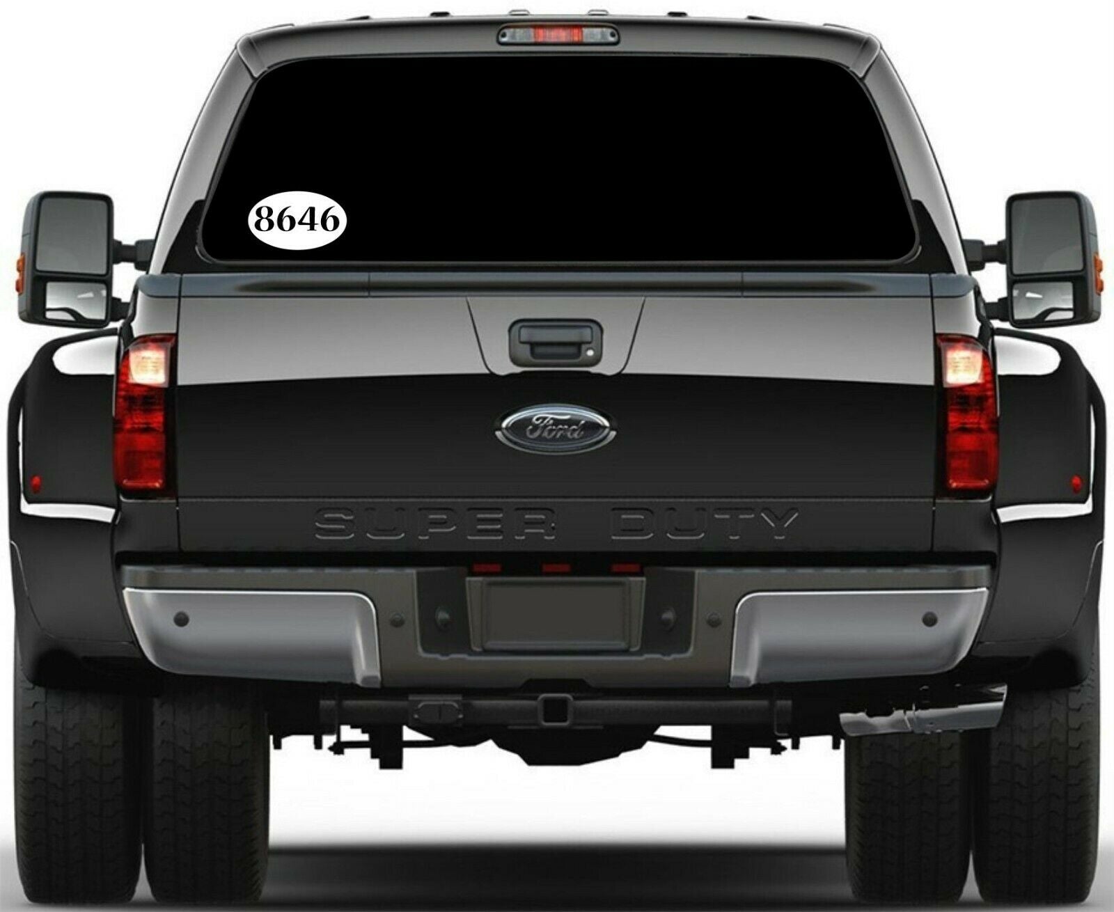 8646 Vinyl Bumper Sticker Decal Black/White 5" x 3" Exterior Bumper Sticker - Powercall Sirens LLC