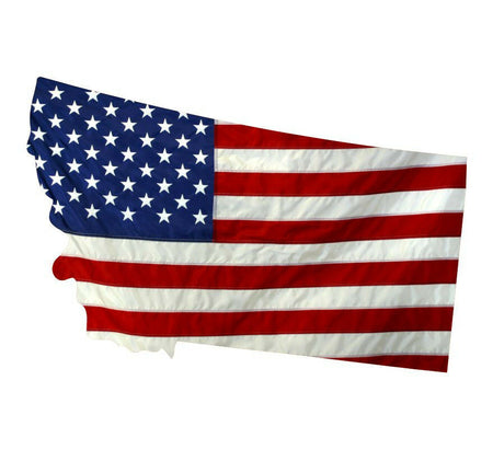 State of Montana Realistic American Flag Window Decal - Various Sizes - Powercall Sirens LLC