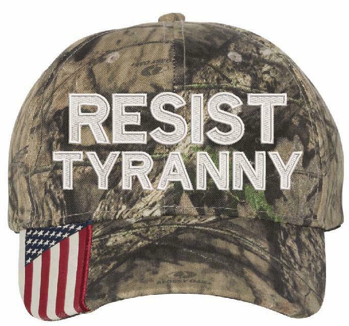 Resist Tyranny Embroidered Hat - USA300 Style Adjustable Hats - Various Colors - Powercall Sirens LLC