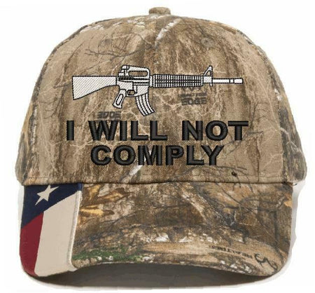 I will not comply 2nd amendment embroidered hat - various hat options - Powercall Sirens LLC