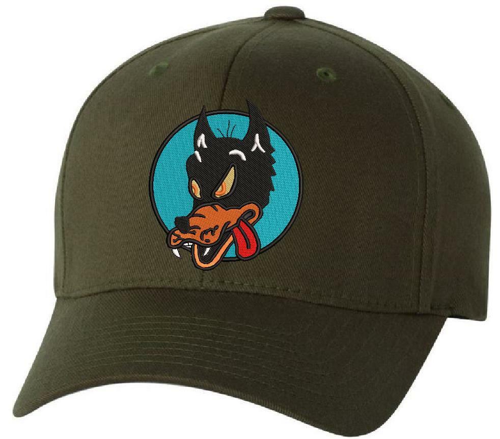 Grateful Dead Wolf Embroidered Flexfit Olive Ball Cap - PACKAGE OF 2 HATS - Powercall Sirens LLC