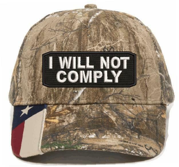 I WILL NOT COMPLY HAT - 2nd amendment embroidered adjustable ball hat ball cap - Powercall Sirens LLC
