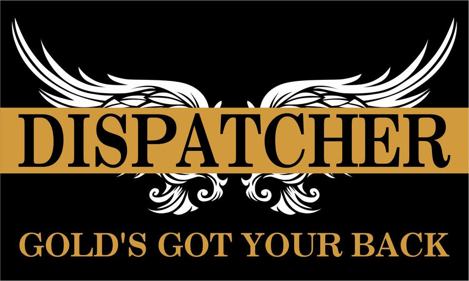 Thin Gold Line Dispatcher Gold's Got Your Back Reflective Decal - Various Sizes - Powercall Sirens LLC