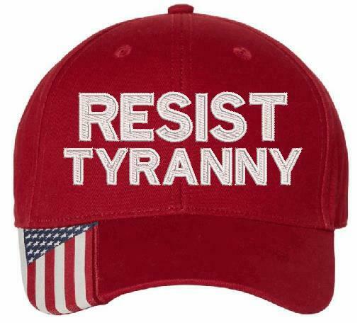 Resist Tyranny Embroidered Hat - USA300 Style Adjustable Hats - Various Colors - Powercall Sirens LLC