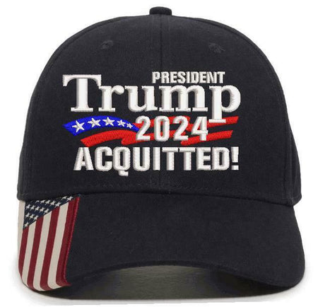 Trump 2024 - President Donald Trump ACQUITTED Adjustable USA300 STYLE HAT MAGA - Powercall Sirens LLC