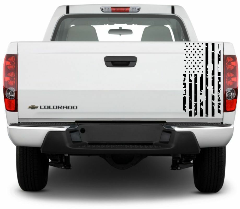 USA Flag die cut Window truck body exterior decal, various colors and sizes avai - Powercall Sirens LLC