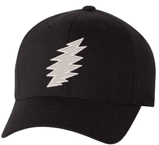 Grateful Dead SYF 'Bolt" Embroidered Flex fit Ball Cap Various Colors Garcia Hat