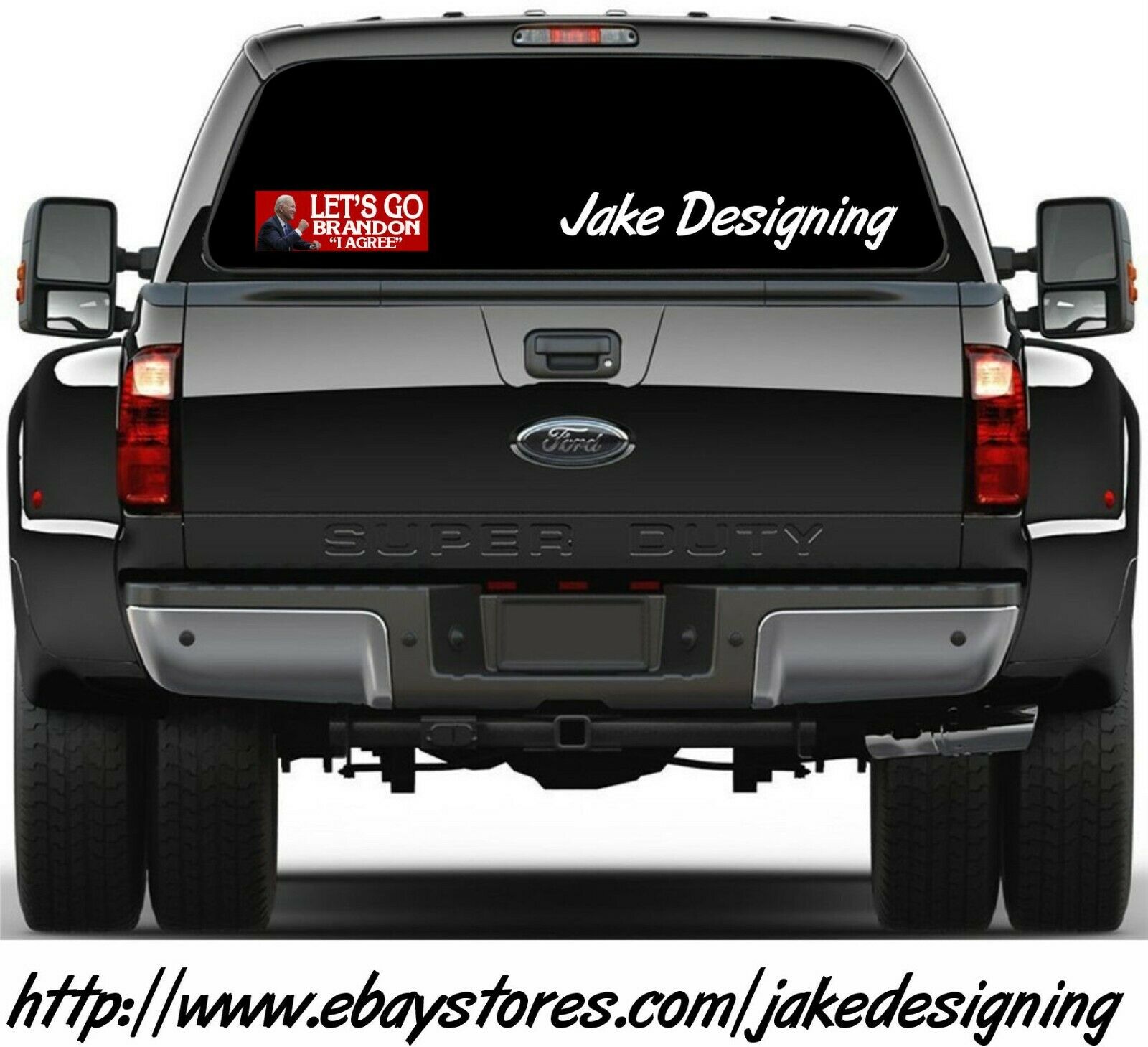 Let's Go Brandon I Agree Bumper Sticker or Magnet - 8.6" x 3" FJB FU46 Biden - Powercall Sirens LLC