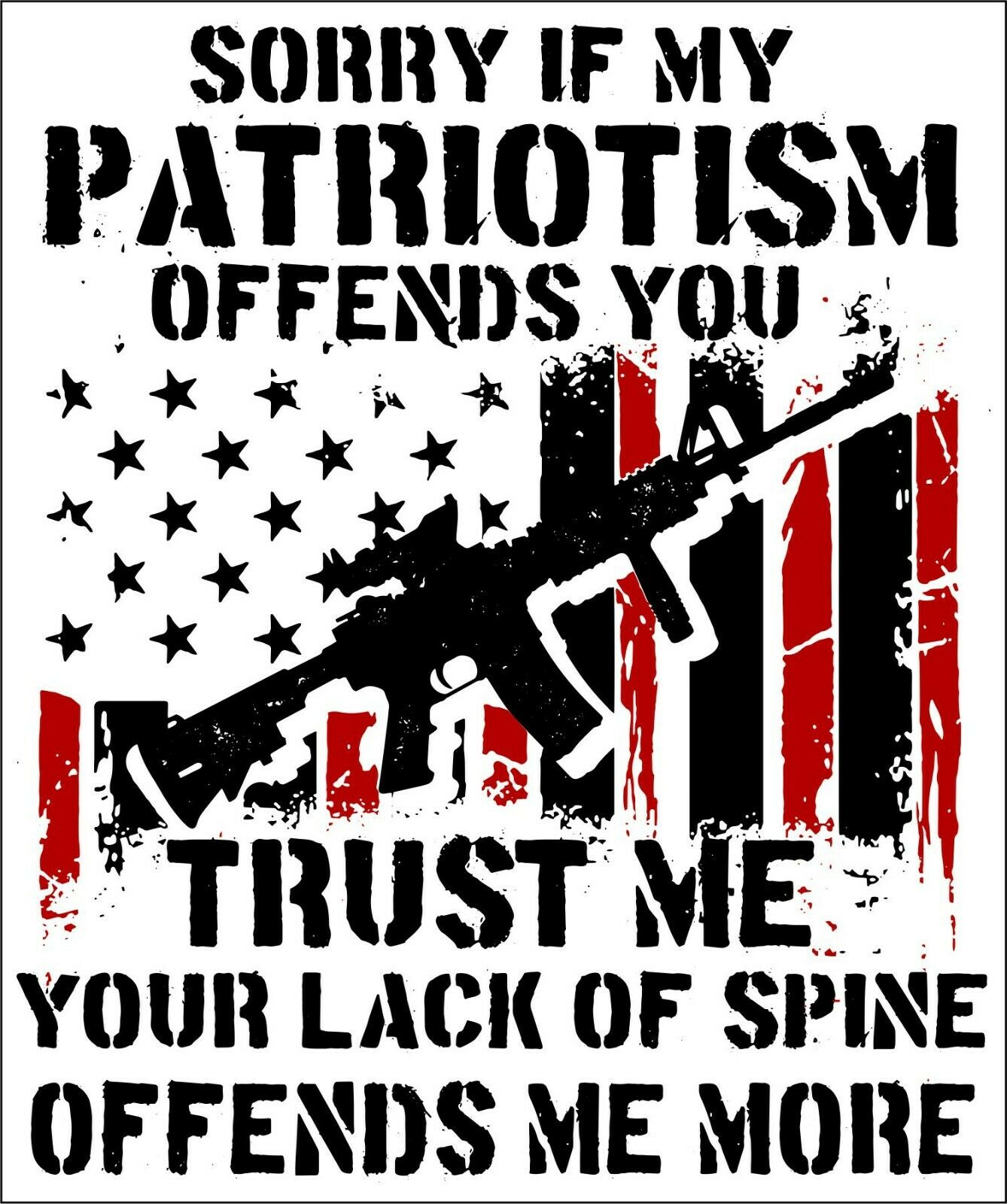 Sorry if my Patriotism Offends you window sticker 6" x 6" 2nd Amendment Decal - Powercall Sirens LLC